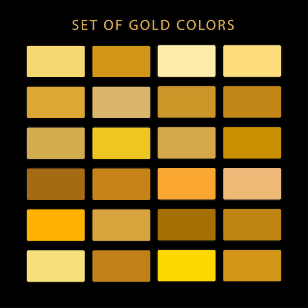 SET OF GOLD COLORS (Setta di colori dorati)