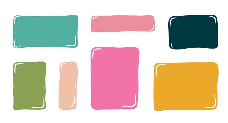Set poster citazione minimalista disegnata a mano. Citare la raccolta del modello vuoto dei telai di colore. Testo isolato