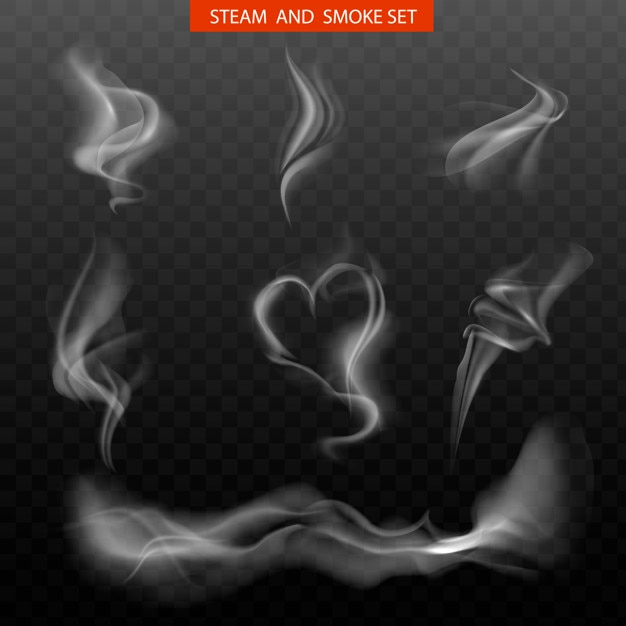Set realistico di fumo.