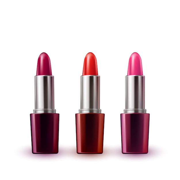 set realistico rossetto femminile