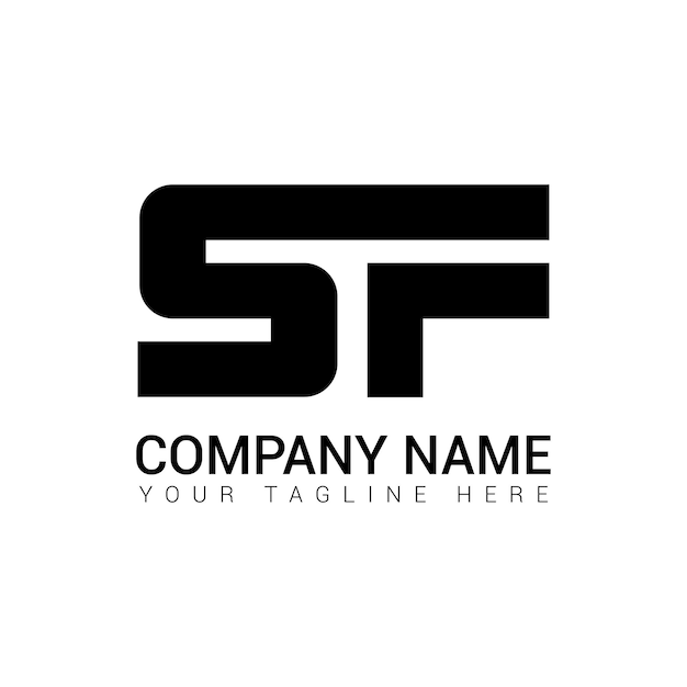 SF Lettera iniziale Logo Design Template Illustrazione vettoriale