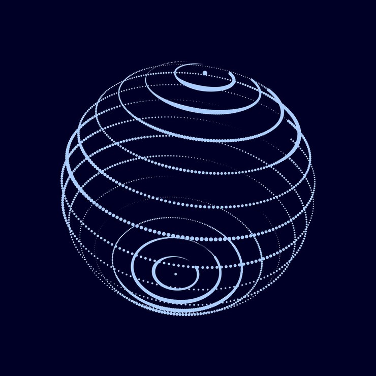 Vettore sfera astratta da punti background tecnologico analisi della realtà virtuale illustrazione vettoriale