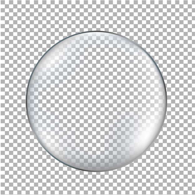Sfera di vetro trasparente.