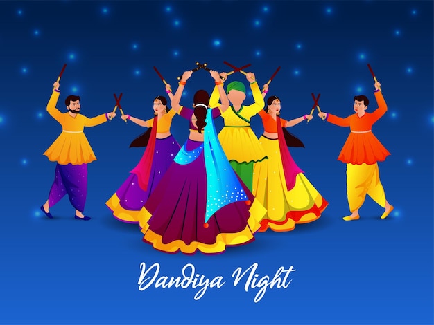 Sfondamento della celebrazione della festa indiana di Navratri