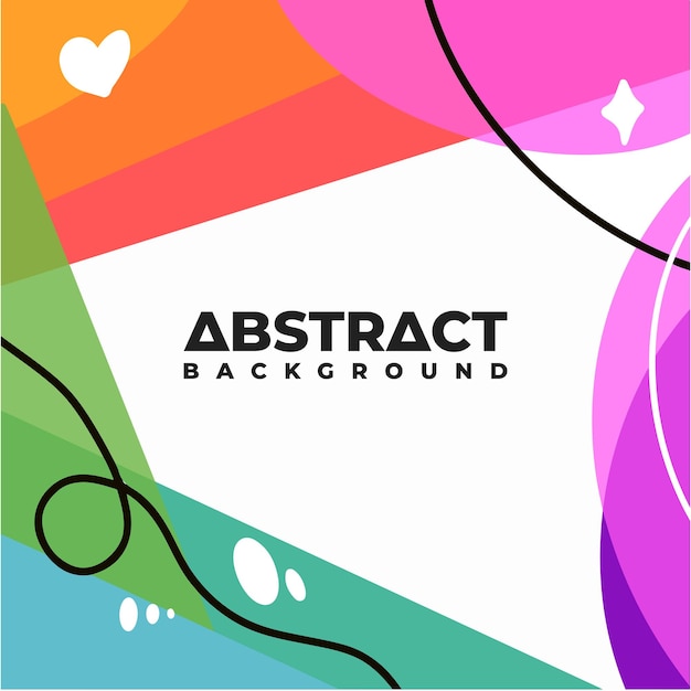 Sfondi astratti Varie forme colorate linee curve quadrati isolati Modelli di poster Design di poster di carte Decorazioni artistiche da parete Illustrazioni vettoriali moderne disegnate a mano