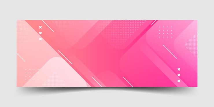 Vettore sfondi banner. pieno di colori, gradazione rosa chiaro