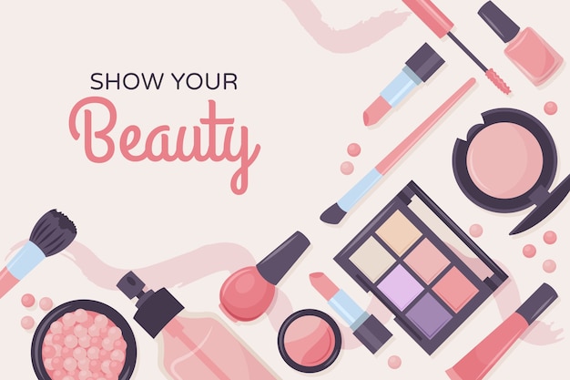Sfondi cosmetici disegnati a mano