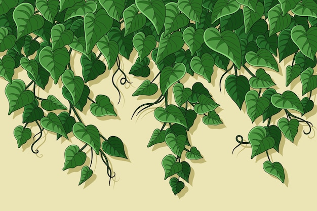 Sfondi di edera disegnati a mano