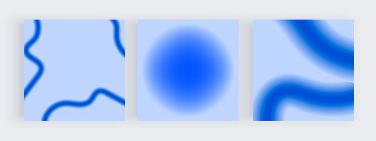 Vettore sfondi di linee al neon blu per stampe artistiche da parete e post sui social media