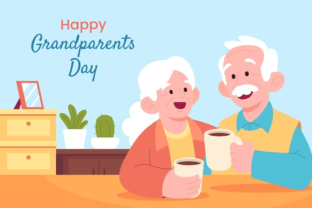 Sfondi disegnati a mano per la giornata dei nonni