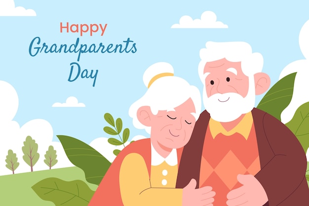 Sfondi disegnati a mano per la giornata dei nonni
