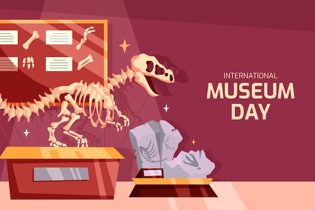 Sfondi disegnati a mano per la Giornata Internazionale dei Musei