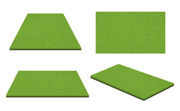 Sfondi vettoriali di consistenza dell'erba verde Set di cornici di superficie grunge verde realistiche EPS10