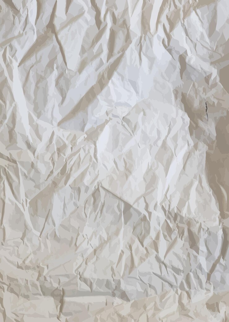 Vettore sfondio a consistenza di carta schiacciata bianca astratta per il design