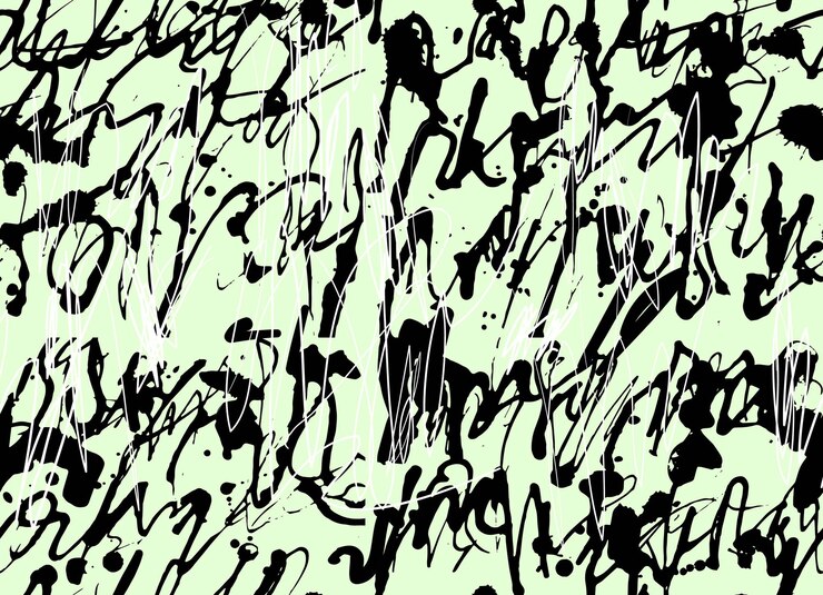 Vettore sfondio astratto con calligrafia a inchiostro che imita