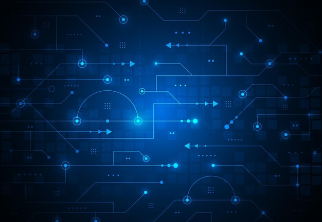 Sfondio astratto con consistenza di schede di circuiti tecnologici Schede elettroniche di intelligenza artificiale