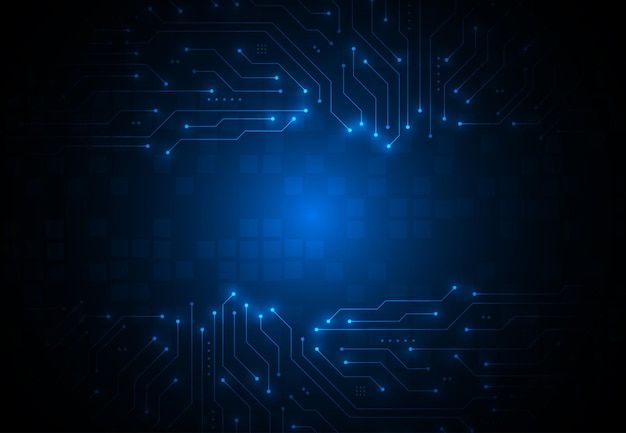 Sfondio astratto con consistenza di schede di circuiti tecnologici Schede elettroniche di intelligenza artificiale