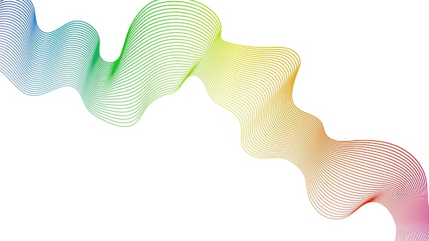 Sfondio astratto con linee di gradiente d'onda