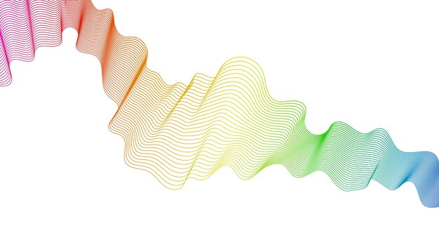Sfondio astratto con linee di gradiente d'onda