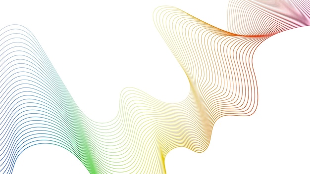 Sfondio astratto con linee di gradiente d'onda