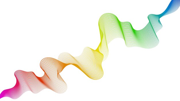 Sfondio astratto con linee di gradiente d'onda