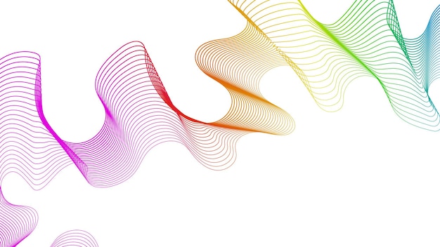 Sfondio astratto con linee di gradiente d'onda