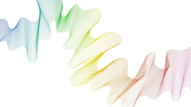 Sfondio astratto con linee di gradiente d'onda