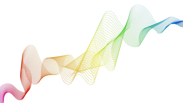 Sfondio astratto con linee di gradiente d'onda