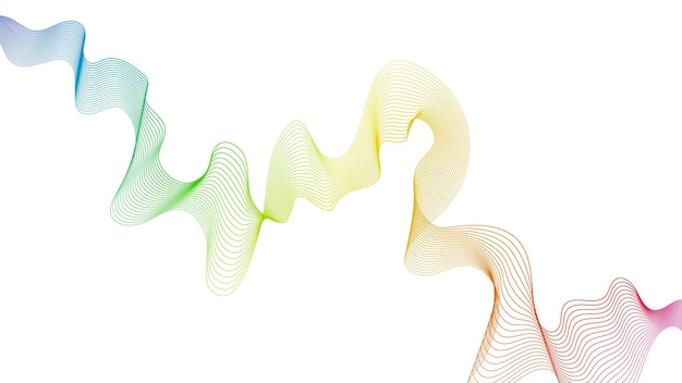 Sfondio astratto con linee di gradiente d'onda