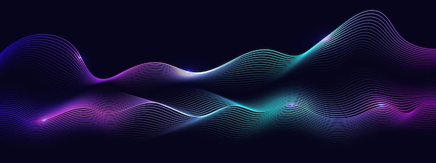 Sfondio astratto con linee ondulate gradienti