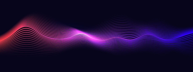 Sfondio astratto con linee ondulate gradienti