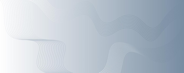 Sfondio astratto grigio con linee ondulate a gradiente grigio