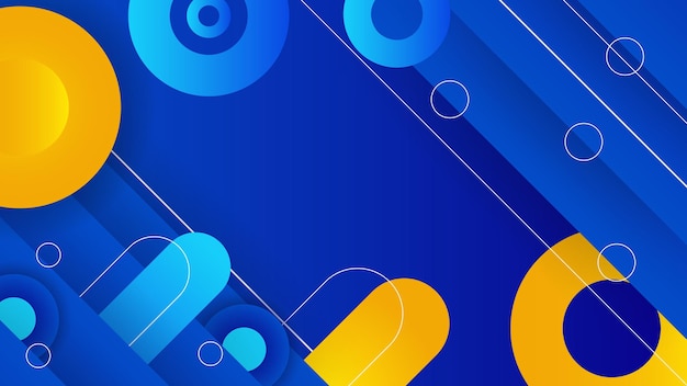Sfondio astratto moderno blu e giallo