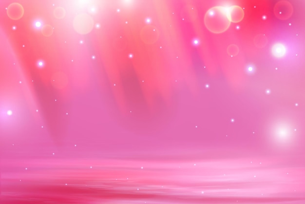 Sfondio astratto rosso con onde magiche di liquido che cadono punti luminosi e cerchi