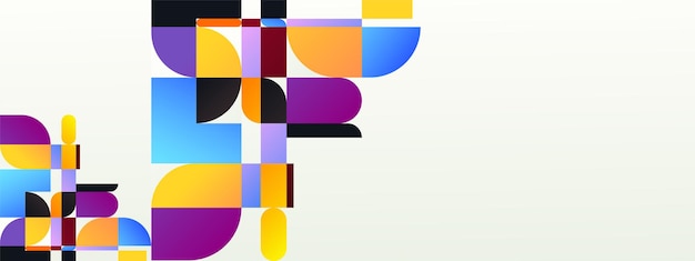 Sfondio astratto vettoriale dinamico con forme geometriche colorate