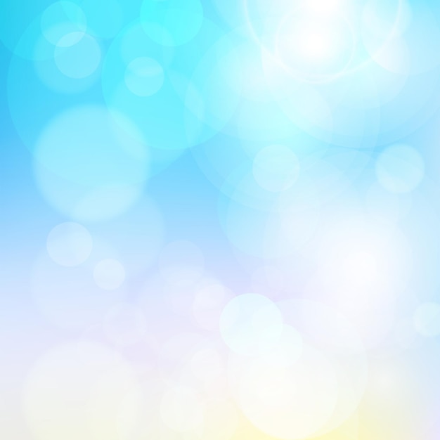 Sfondio blu astratto del cielo con effetto di luce bokeh