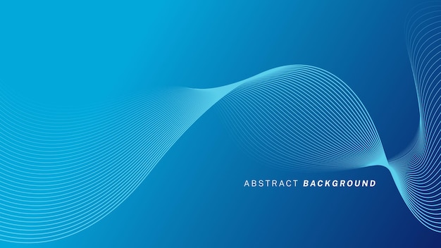 Sfondio blu scuro a tema tecnologico con linee d'onda Sfondio futuristico adatto per banner