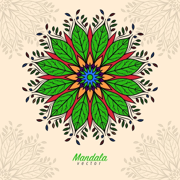 Sfondio colorato di mandala