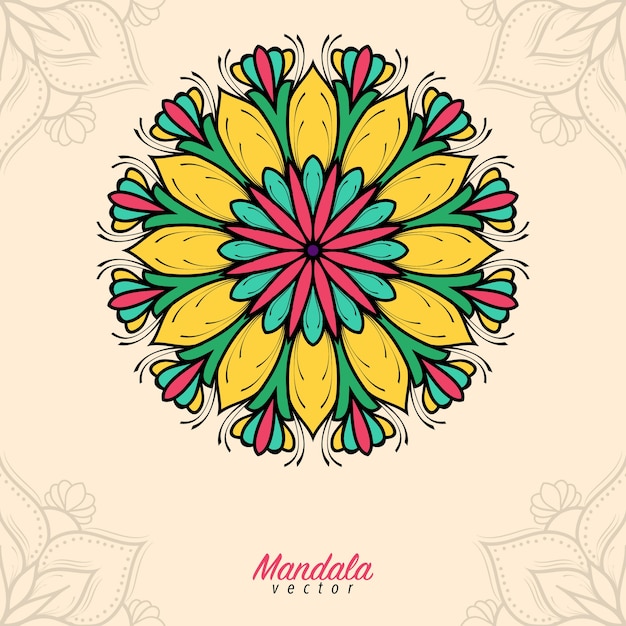 Sfondio colorato di mandala