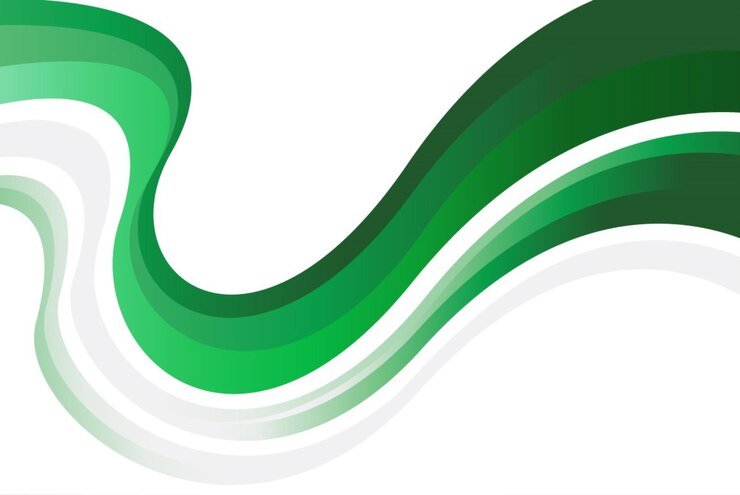 Vettore sfondio curvo verde