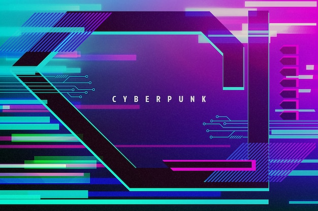 Sfondio cyberpunk in gradiente