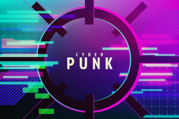 Sfondio cyberpunk in gradiente