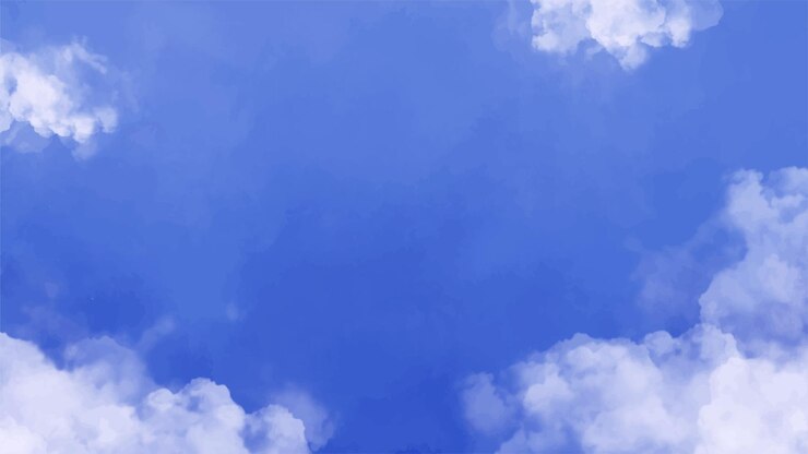Vettore sfondio del cielo in acquerello dipinto a mano