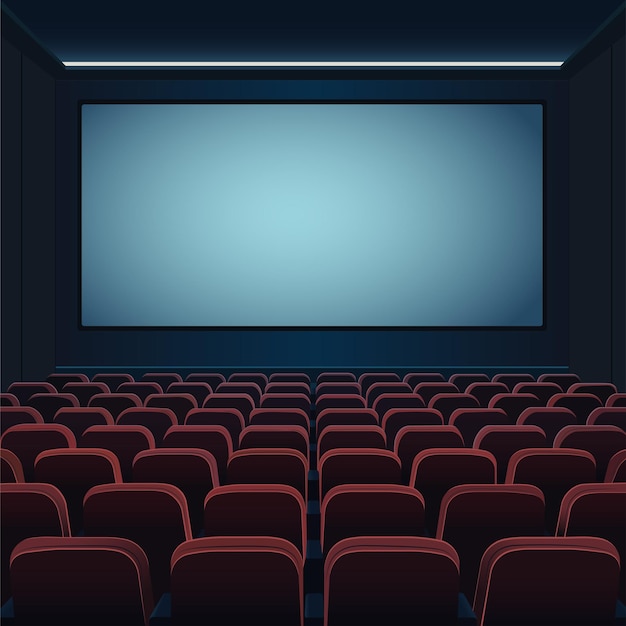 Sfondio del cinema con schermo vuoto