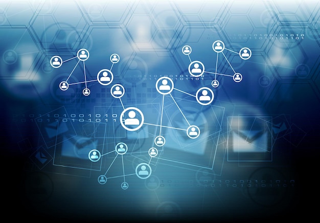 Sfondio del concept connect team