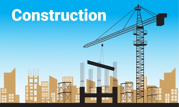 Sfondio del vettore di costruzione Modello pronto per il sito web