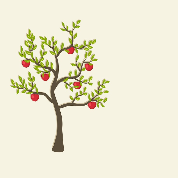 Vettore sfondio dell'albero di mela