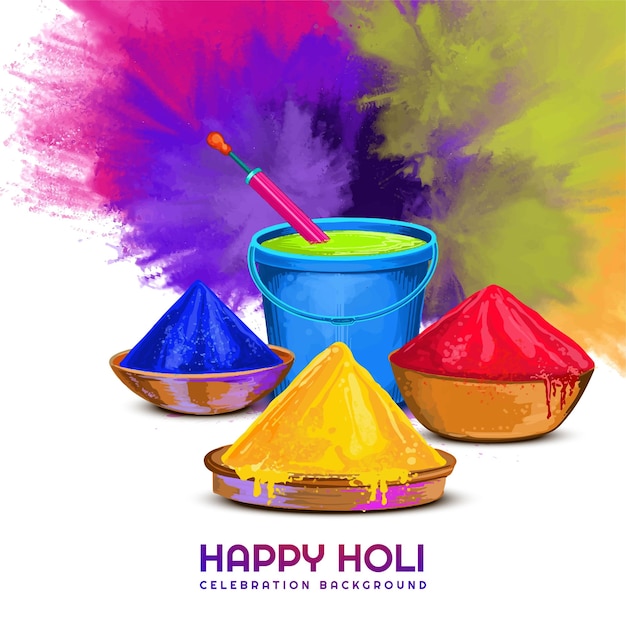 Sfondio della carta concettuale del festival indiano di Holi