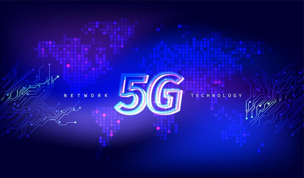 Sfondio della tecnologia di comunicazione 5G