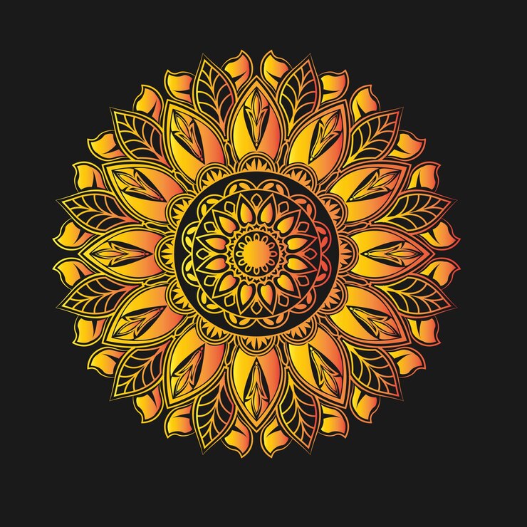 Vettore sfondio di design di mandala colorato vettoriale gratuito